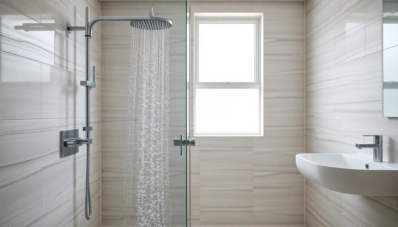 Experience the luxury of elegant showers au in a serene bathroom with modern fixtures.