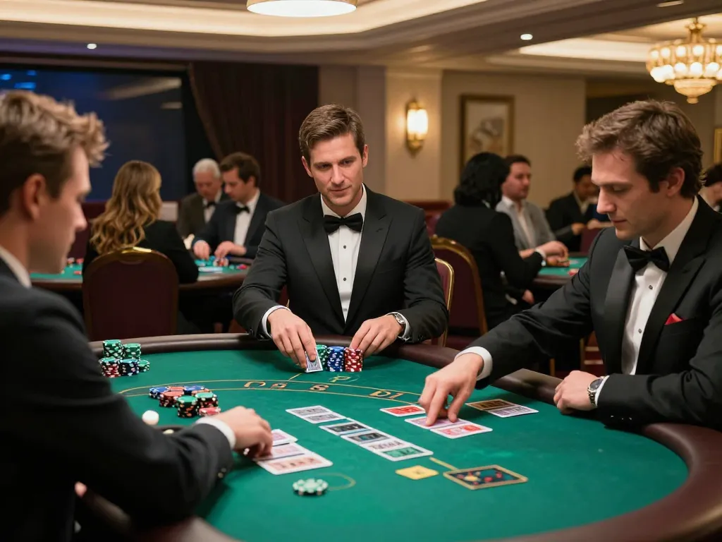 Players enjoying blackjack action at lc88.it.com, showcasing high-stakes excitement and strategic gameplay.