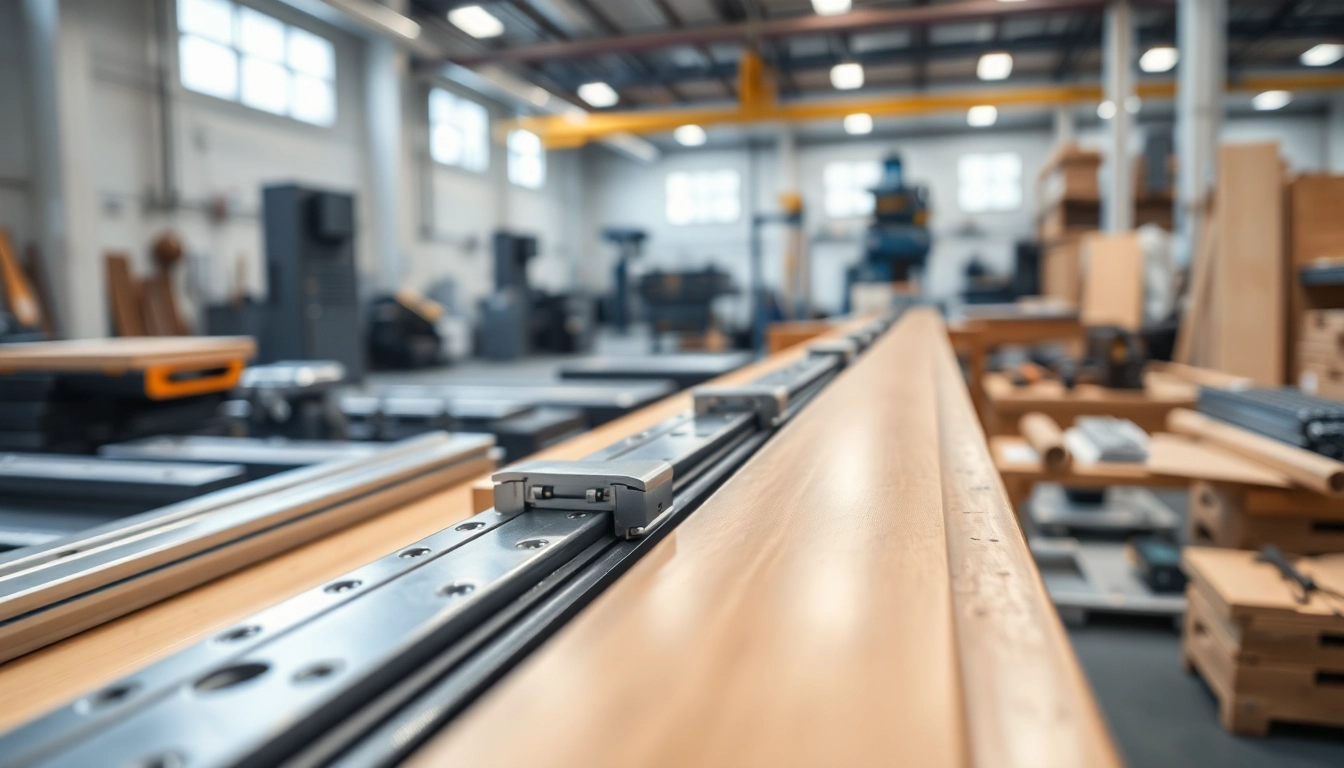 High-quality drawer slides manufacturer showcasing metal slides and craftsmanship in a professional workshop.