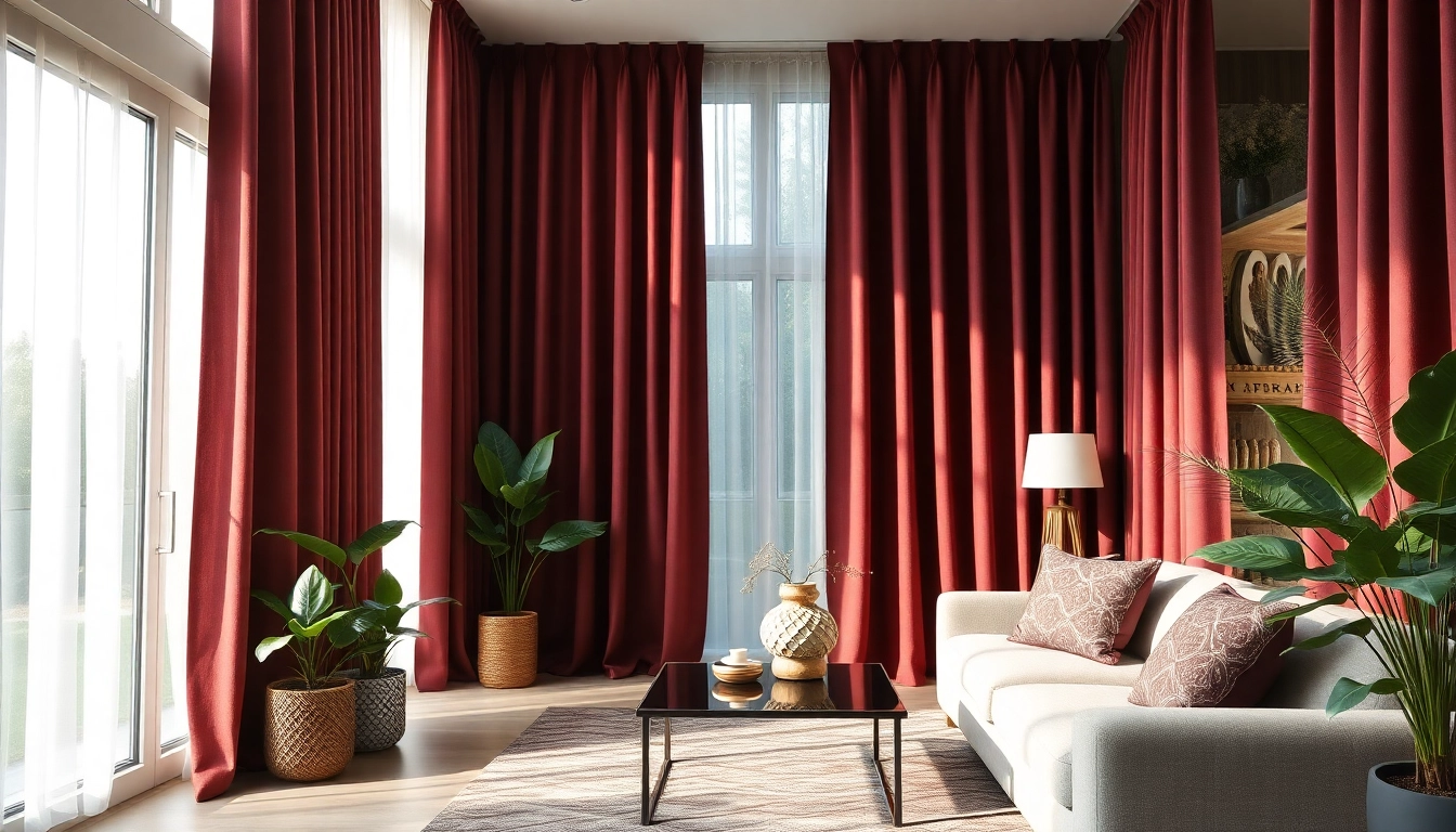 Inspirerende dikke gordijnstof in een warme woonkamer met sfeervolle inrichting.