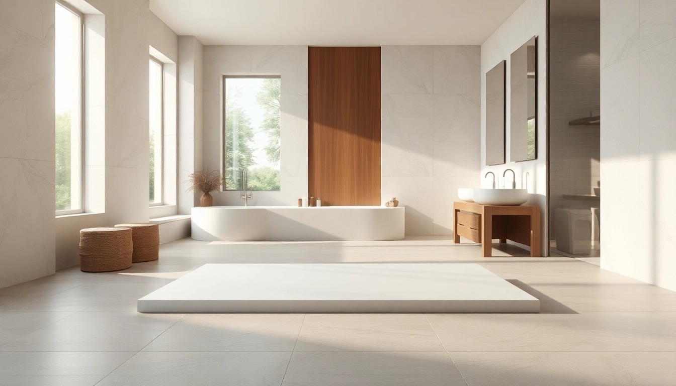 View of a sleek 800 x 800 shower base in an elegant bathroom, showcasing modern design.