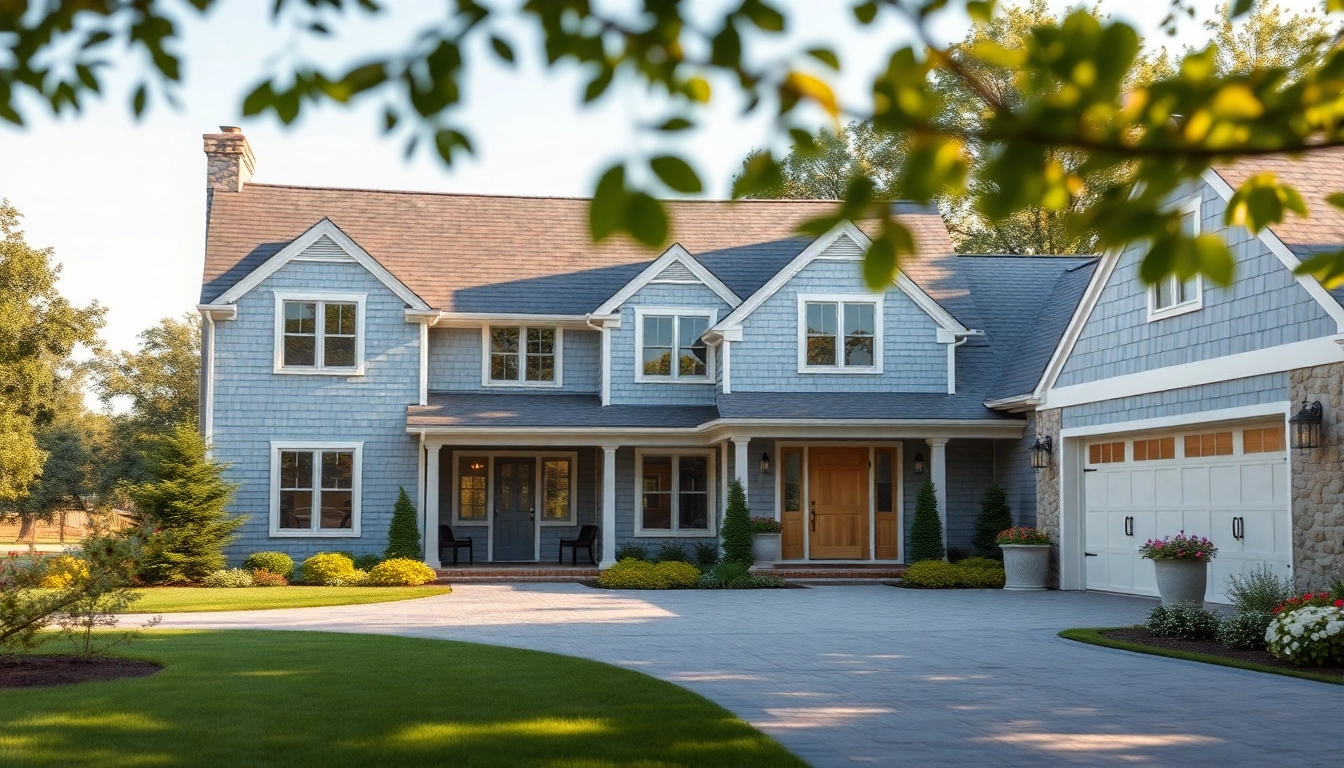Showcase of Cape Cod homes with a beautifully designed extension and attached garage in a bright environment.