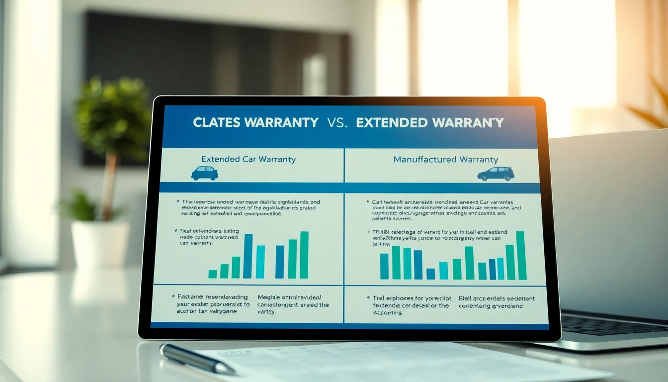 Compare extended car warranty vs manufacturer extended warranty with clear visuals and professional details.