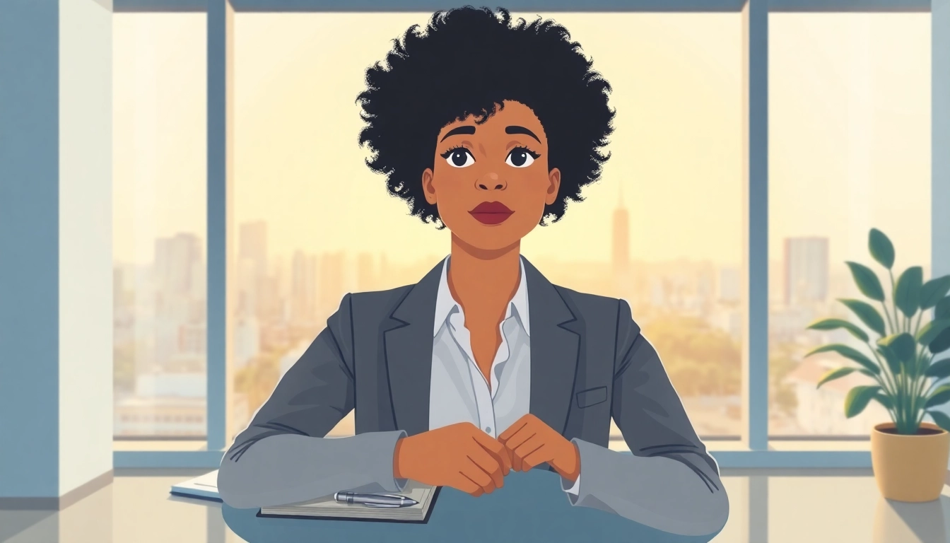 Reflecting on the Ideal career in a bright office with a city view and thoughtful ambiance.