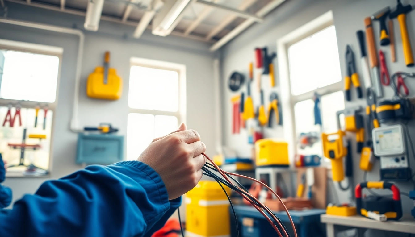 Learn about electrical apprenticeship training with a focused electrician working in a vibrant workshop.