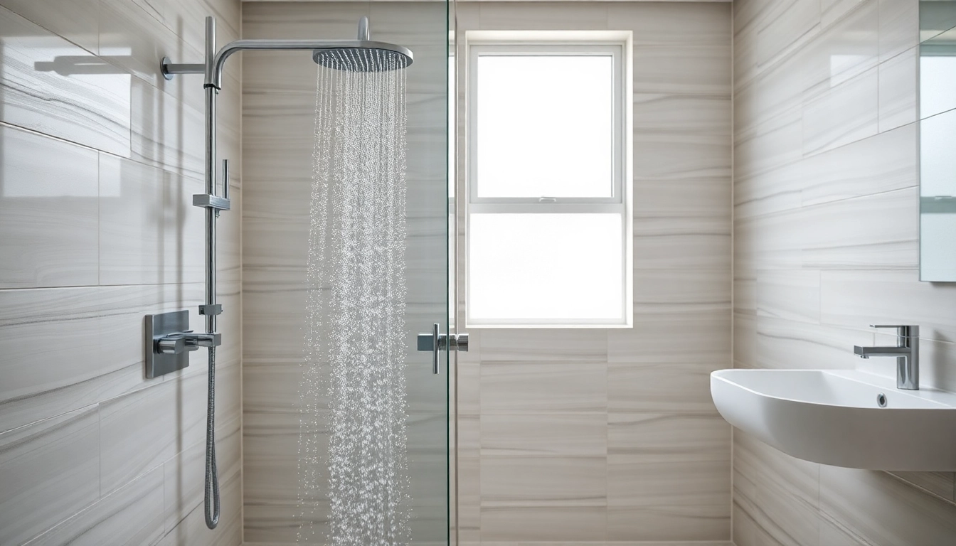 Experience the luxury of elegant showers au in a serene bathroom with modern fixtures.