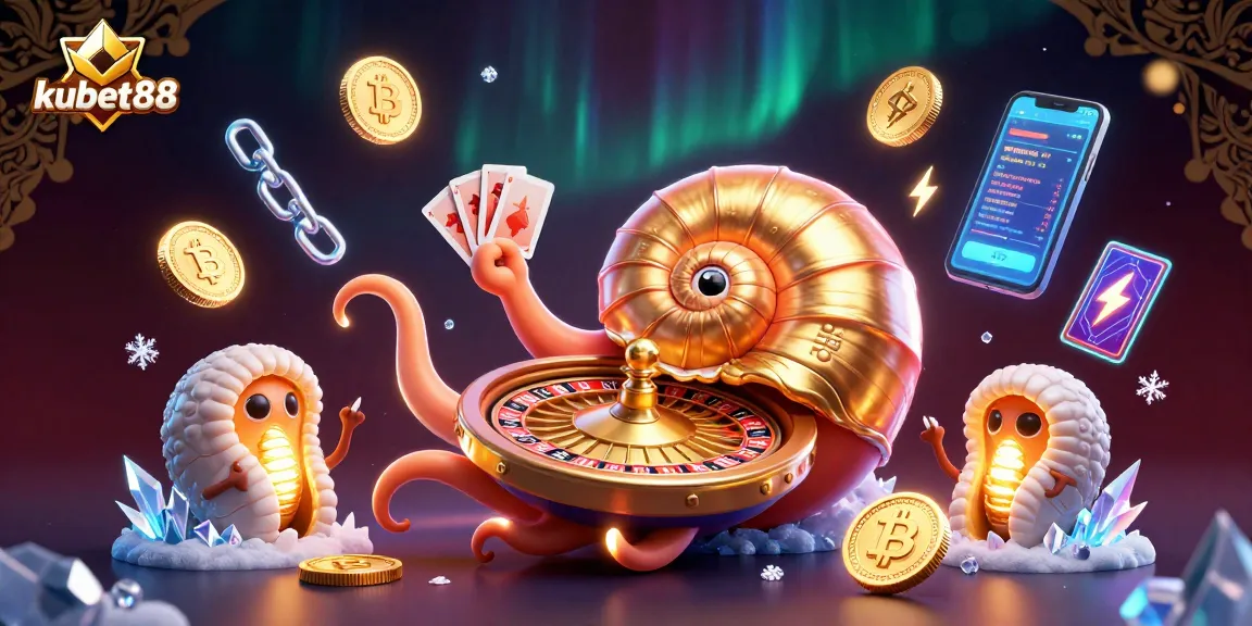 Experience thrilling gameplay at kubet88 with a vibrant 3D casino illustration featuring exciting gaming elements.