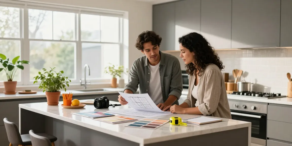Engaging kitchen remodeling consultation showcasing style elements in an inviting atmosphere.
