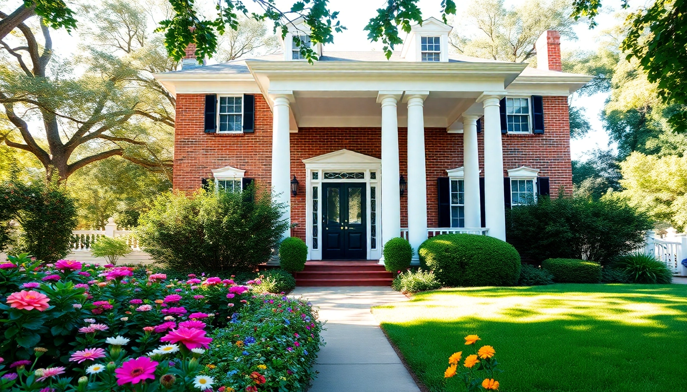 Renovated colonial home showcasing elegant architecture and vibrant landscaping during colonial home renovation.