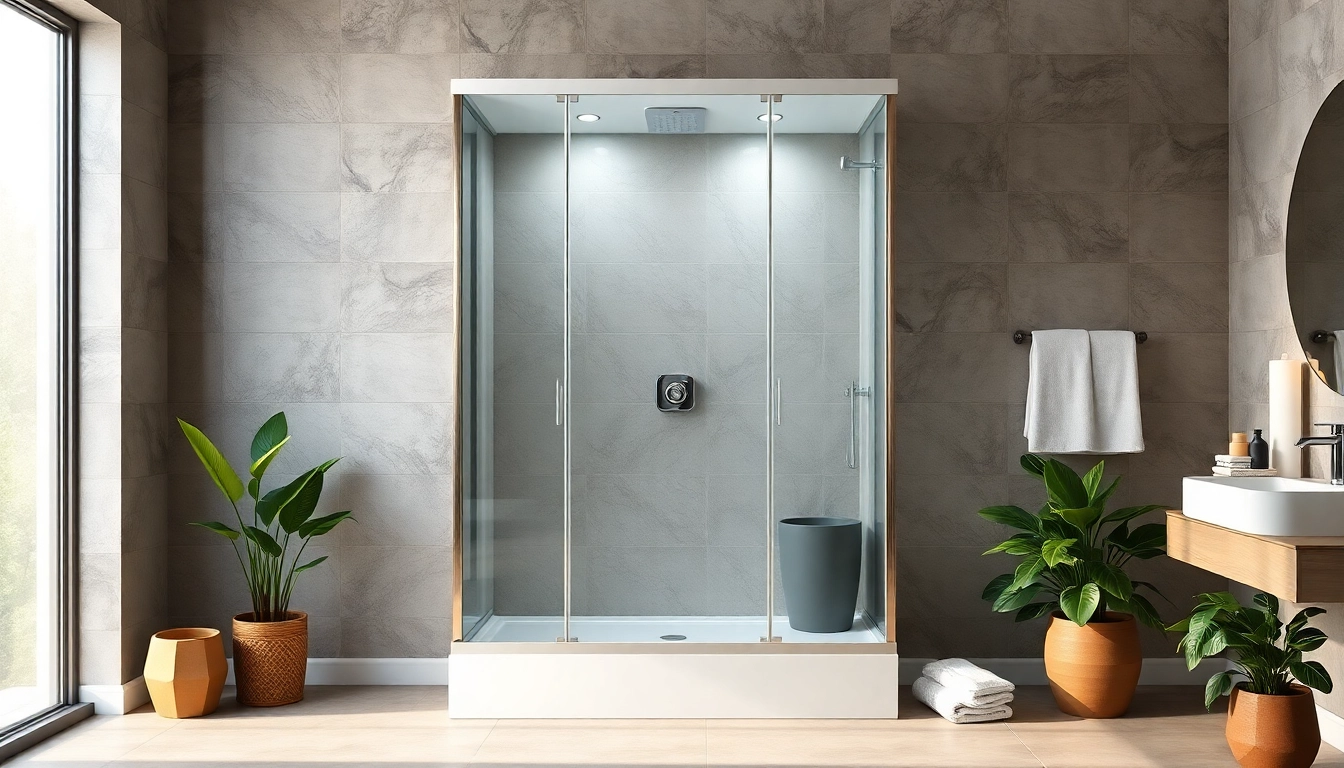 Duschkabine 80x80 in modernem Badezimmer mit eleganten Armaturen und hellem Licht.