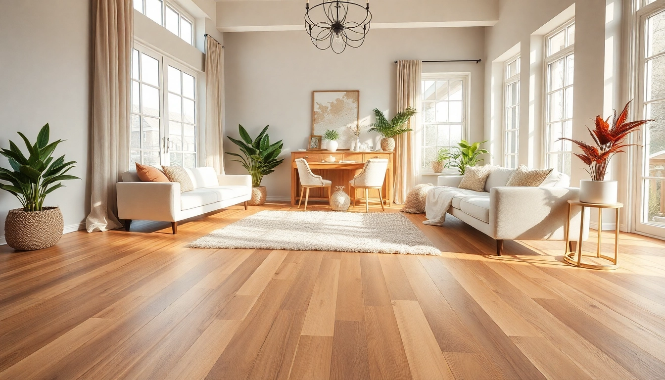 Transform your space with discount vinyl flooring, featuring a warm sand hue that enhances interior design.