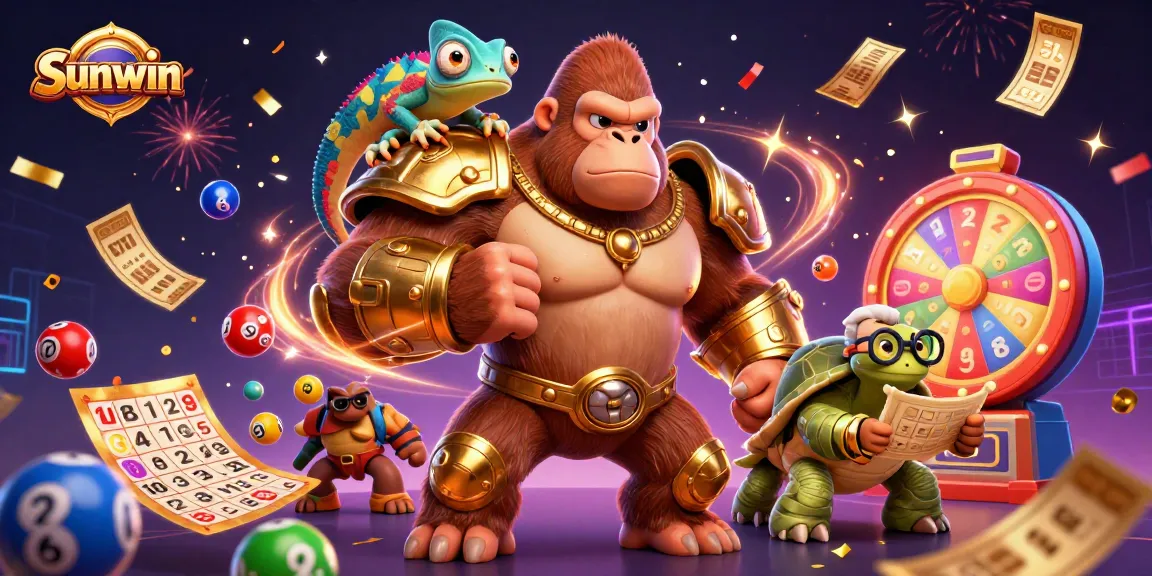 Engage with Sunwin's thrilling lottery adventure powered by vibrant characters and dynamic game elements.