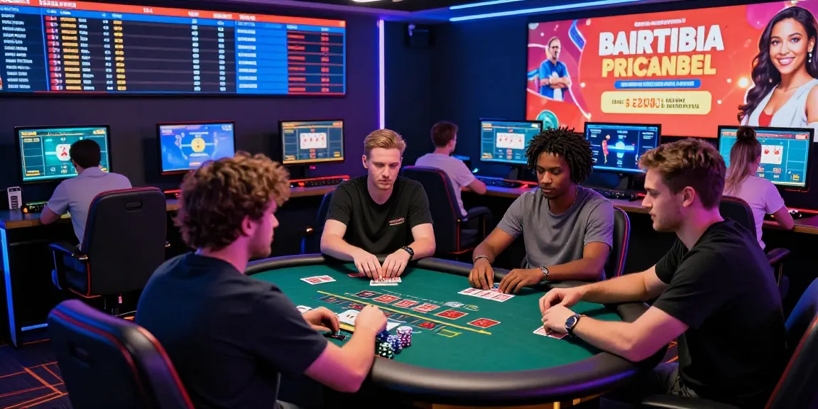Engaging scene of players immersed in an online baccarat game experience with vibrant lighting and digital statistics, emphasizing the excitement of บาคาร่าออนไลน์ gameplay.