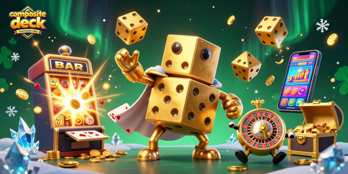 Engage with the composite deck installer Shenandoah Valley showcasing a vibrant jackpot scene with golden dice and coins.