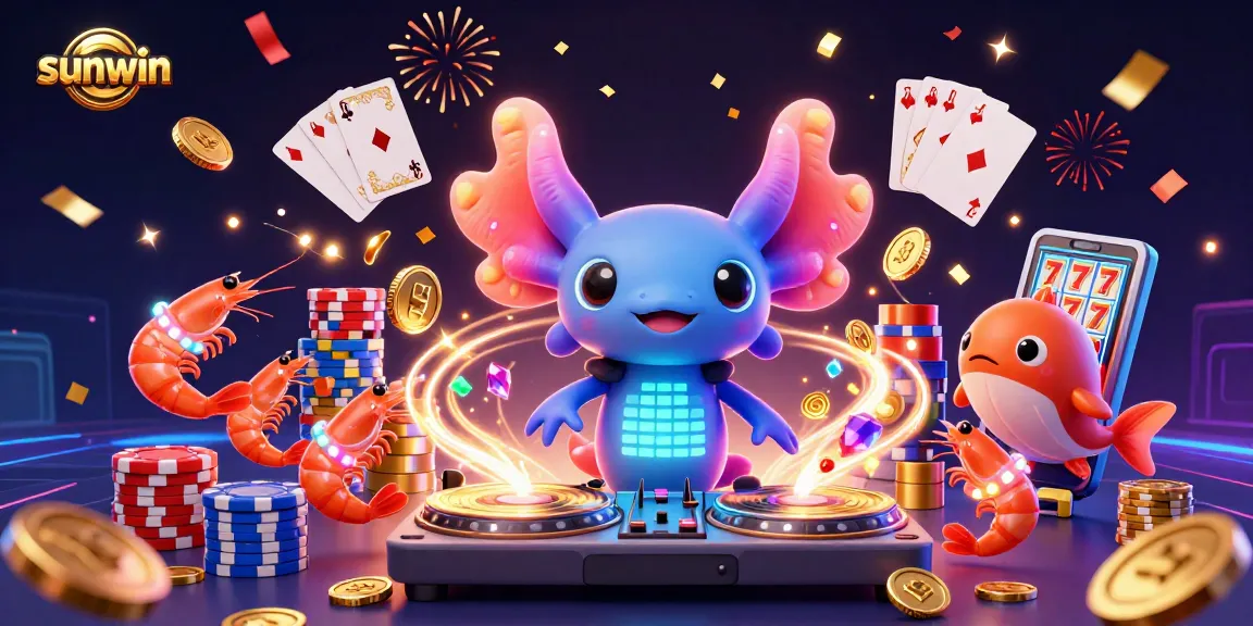Experience the excitement of sunwin with a vibrant 3D casino scene and dynamic characters.